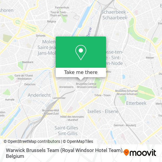 Warwick Brussels Team (Royal Windsor Hotel Team) map