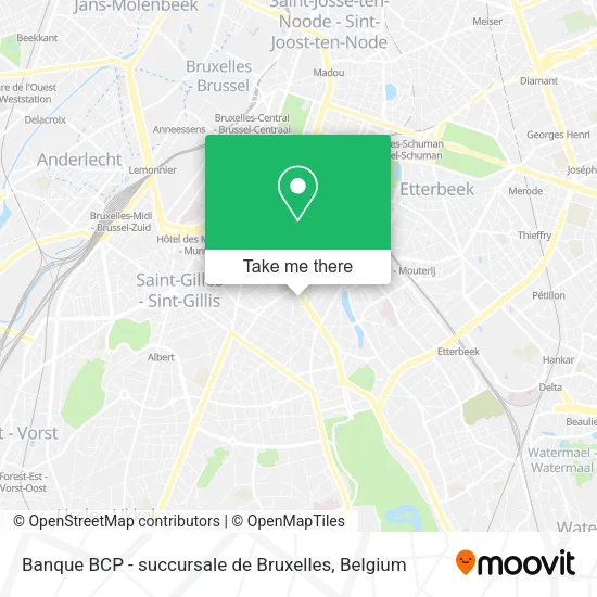 Banque BCP - succursale de Bruxelles map