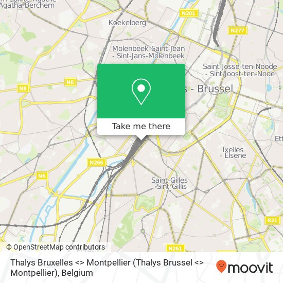 Thalys Bruxelles <> Montpellier plan