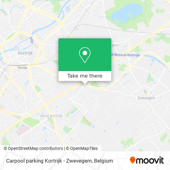 Carpool parking Kortrijk - Zwevegem plan