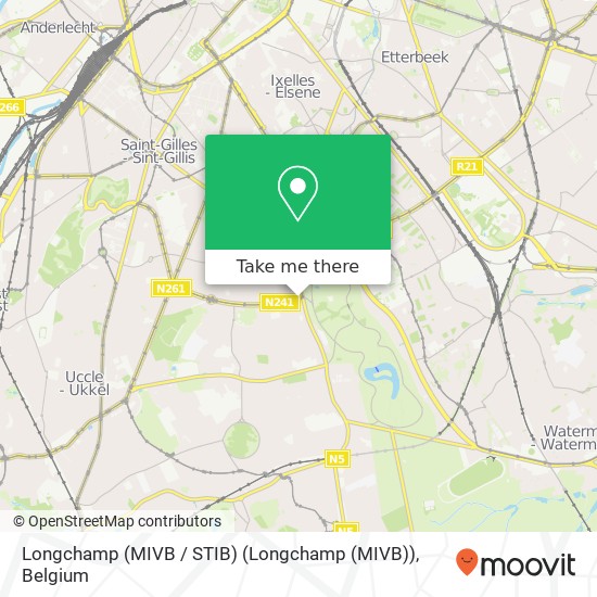 Longchamp (MIVB / STIB) (Longchamp (MIVB)) map