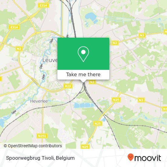 Spoorwegbrug Tivoli map