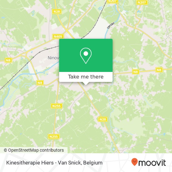 Kinesitherapie Hiers - Van Snick map