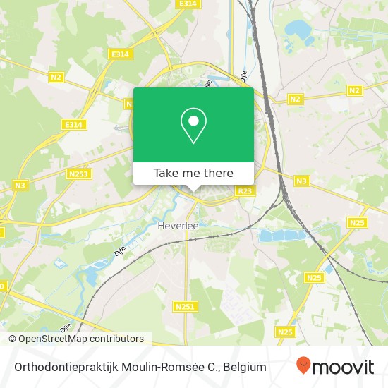 Orthodontiepraktijk Moulin-Romsée C. map