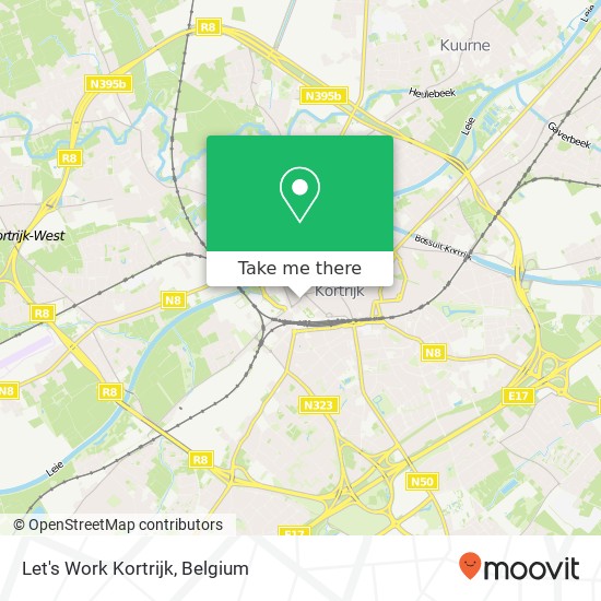 Let's Work Kortrijk map