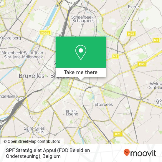 SPF Stratégie et Appui (FOD Beleid en Ondersteuning) map