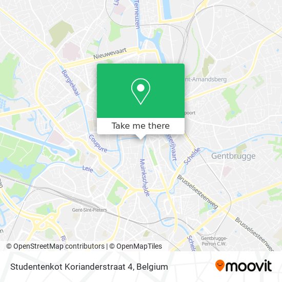 Studentenkot Korianderstraat 4 plan