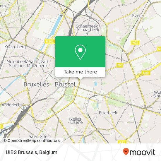 UIBS Brussels map