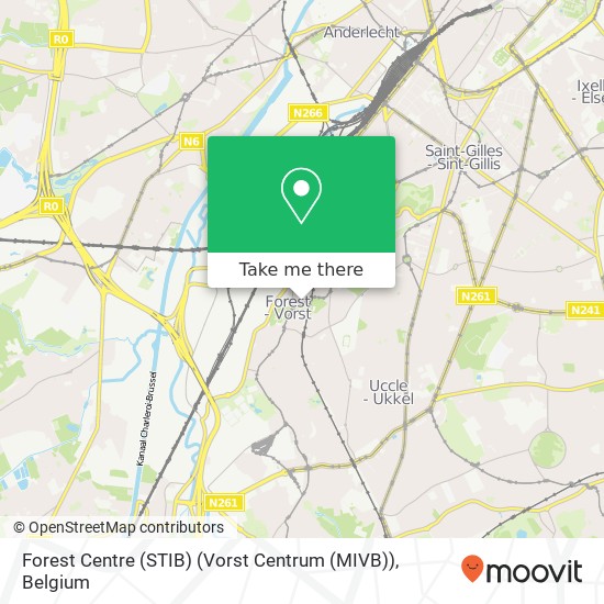 Forest Centre (STIB) (Vorst Centrum (MIVB)) map