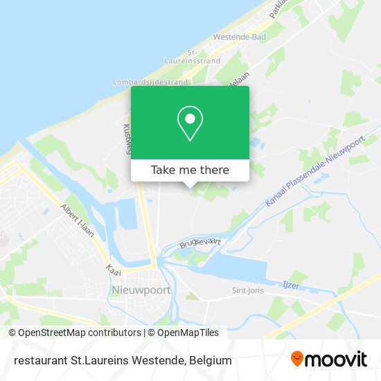 restaurant St.Laureins Westende map
