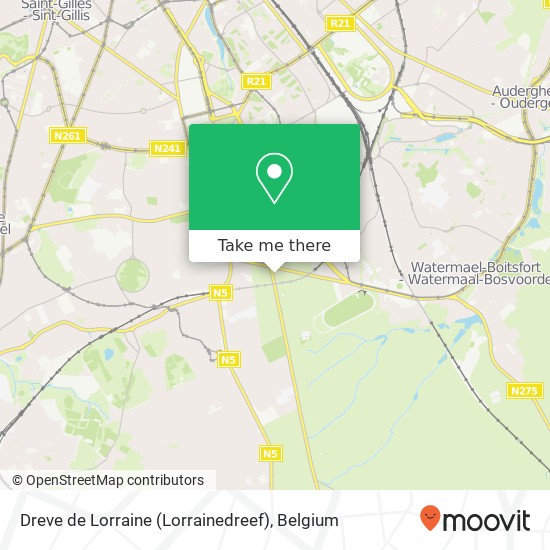 Dreve de Lorraine (Lorrainedreef) map