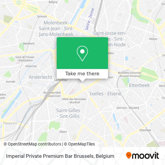 Imperial Private Premium Bar Brussels map