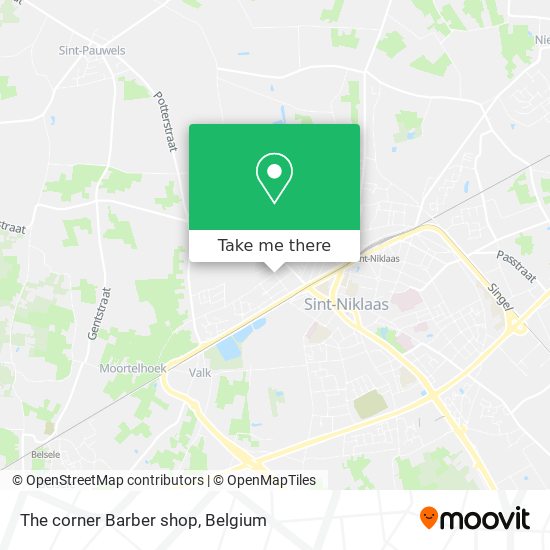 The corner Barber shop map