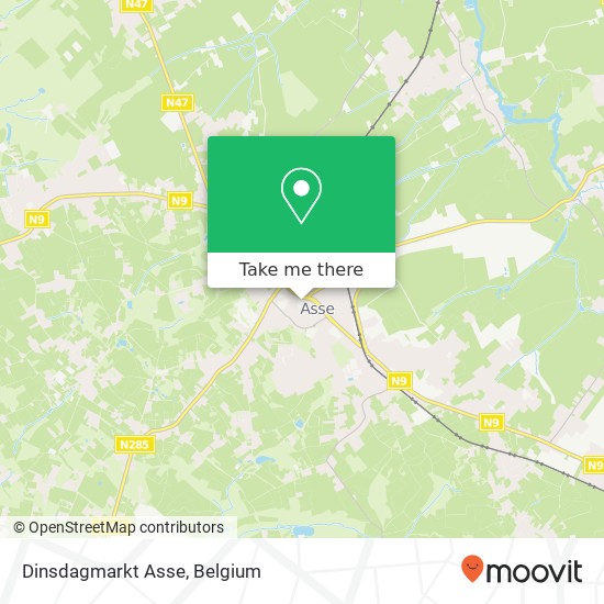 Dinsdagmarkt Asse map