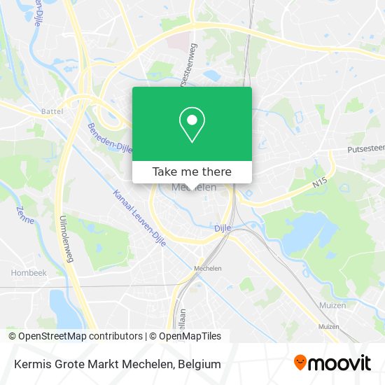 Kermis Grote Markt Mechelen map