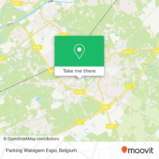 Parking Waregem Expo map