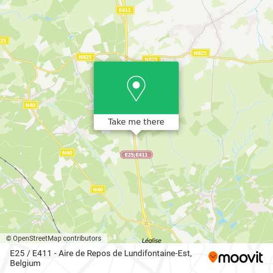 E25 / E411 - Aire de Repos de Lundifontaine-Est plan