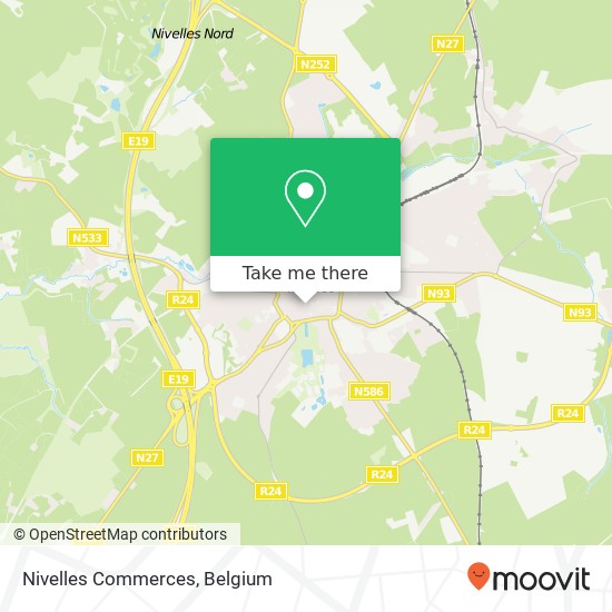 Nivelles Commerces map