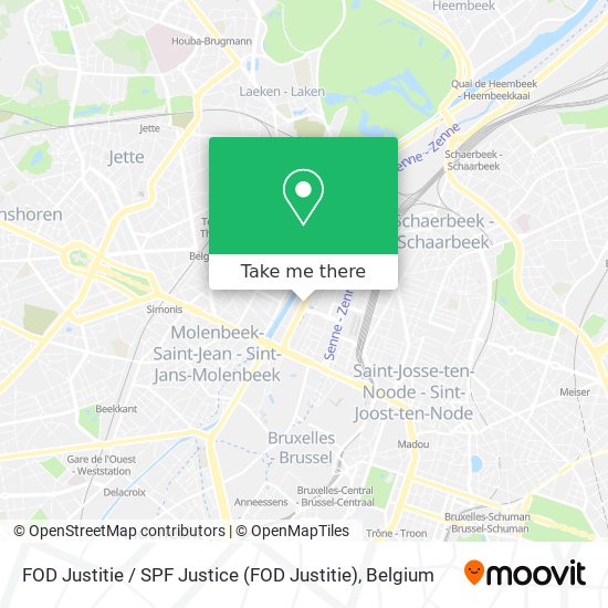 FOD Justitie / SPF Justice map