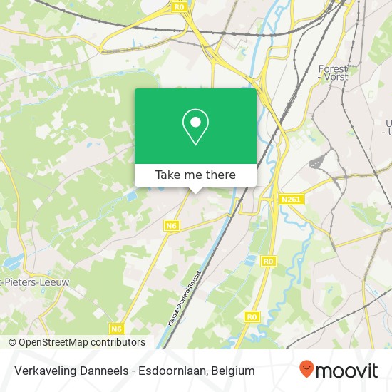 Verkaveling Danneels - Esdoornlaan map