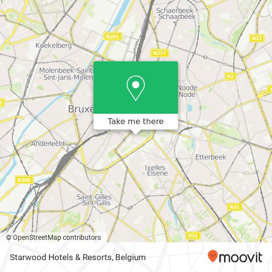 Starwood Hotels & Resorts map