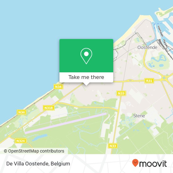 De Villa Oostende map