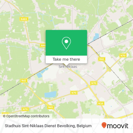 Stadhuis Sint-Niklaas Dienst Bevolking map