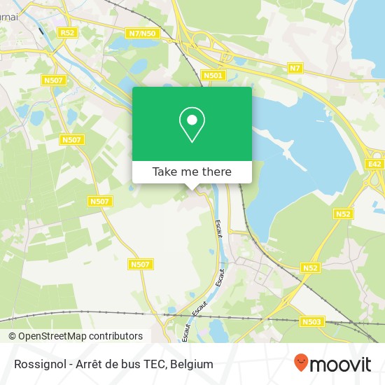 Rossignol - Arrêt de bus TEC map