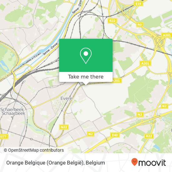 Orange Belgique (Orange België) map