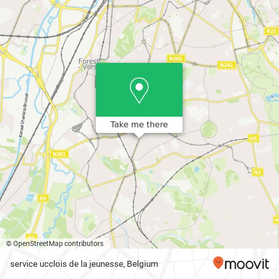 service ucclois de la jeunesse map