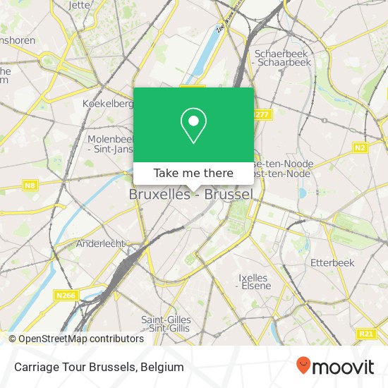 Carriage Tour Brussels plan