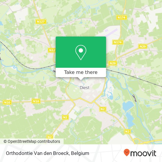 Orthodontie Van den Broeck map