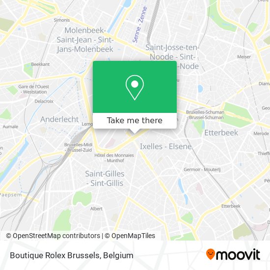 Boutique Rolex Brussels map