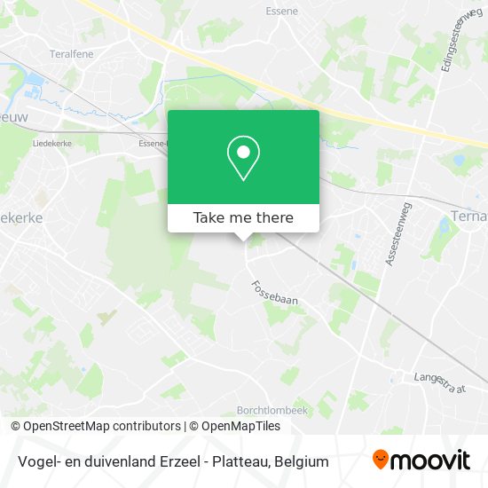 Vogel- en duivenland Erzeel - Platteau plan