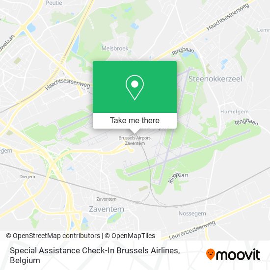 Special Assistance Check-In Brussels Airlines map