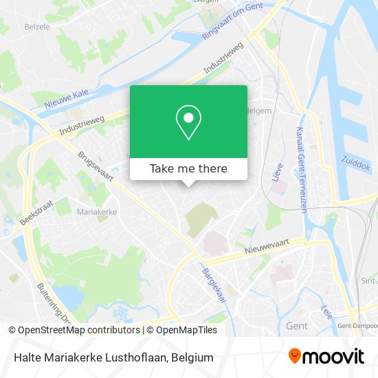 Halte Mariakerke Lusthoflaan map