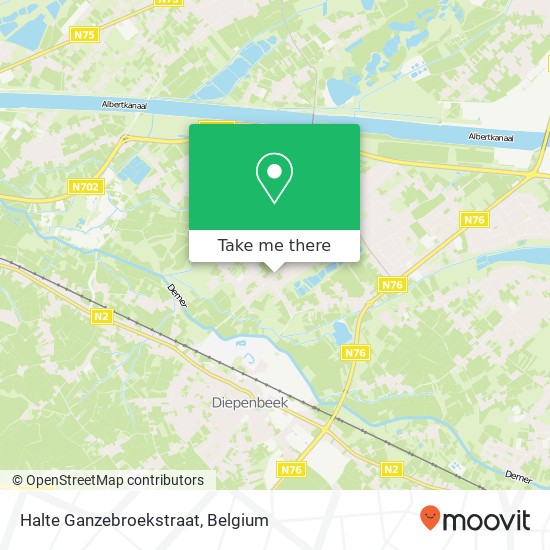 Halte Ganzebroekstraat map