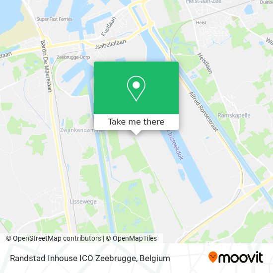 Randstad Inhouse ICO Zeebrugge map