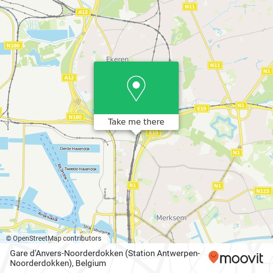 Gare d'Anvers-Noorderdokken (Station Antwerpen-Noorderdokken) plan