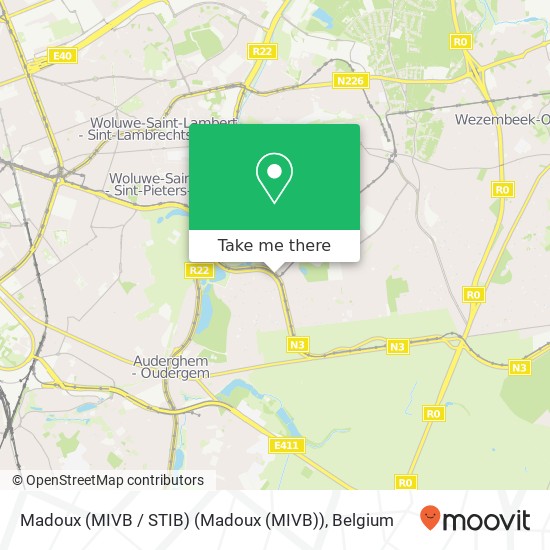 Madoux (MIVB / STIB) (Madoux (MIVB)) plan