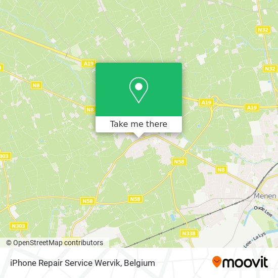 iPhone Repair Service Wervik map
