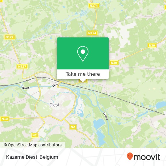 Kazerne Diest map