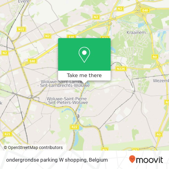 ondergrondse parking W shopping map