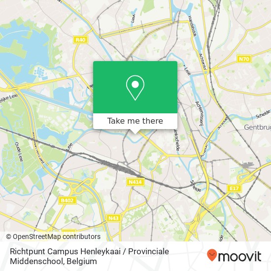 Richtpunt Campus Henleykaai / Provinciale Middenschool map