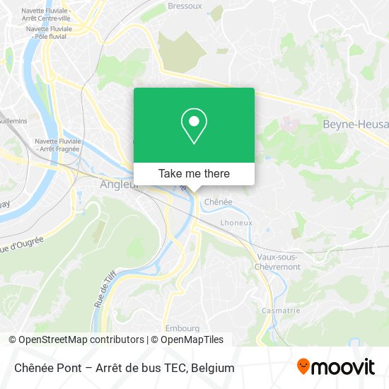 Chênée Pont – Arrêt de bus TEC map