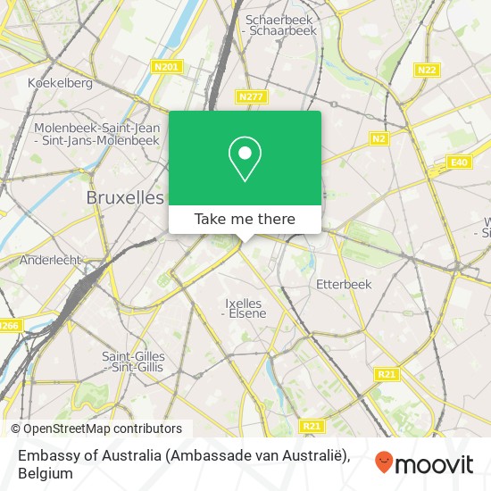 Embassy of Australia (Ambassade van Australië) map