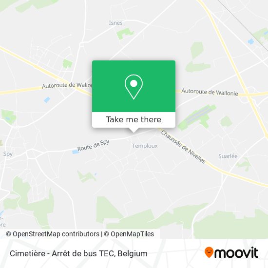 Cimetière - Arrêt de bus TEC map