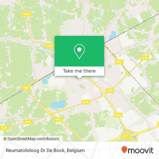 Reumatololoog Dr De Bock map