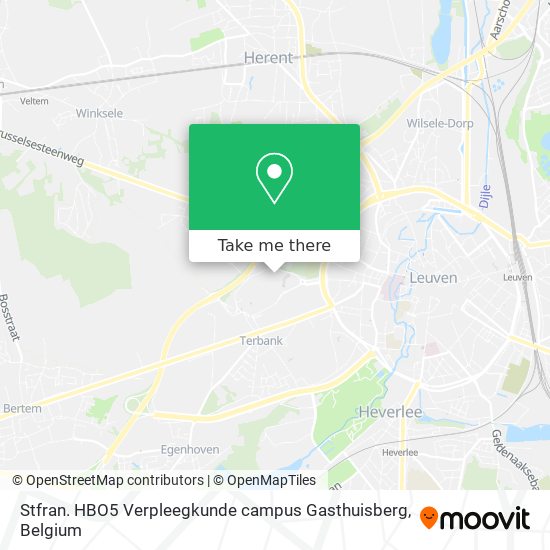 Stfran. HBO5 Verpleegkunde campus Gasthuisberg map