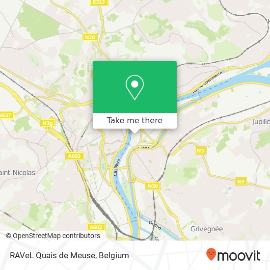 RAVeL Quais de Meuse map